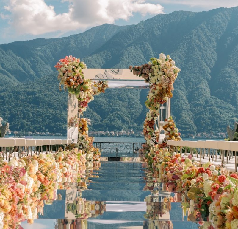 A colourful wedding at Villa Balbiano, Lake Como, Italy | Luxury Wedding Flowers | Larry Walshe Studios