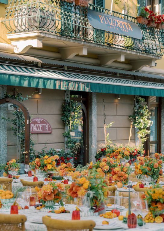 A Tuscan Welcome Dinner at Fontana Le Ciotole, Piazza Roma, Argegno, Lake Como, Italy | Weddings in New York | Larry Walshe Studios